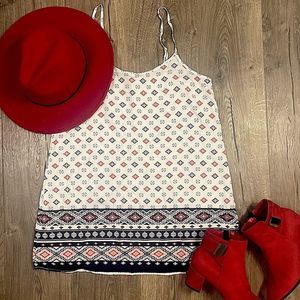 COTTON ON red white and blue designed tank dress